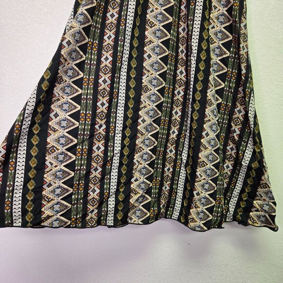 Women's S Hippie Geometric Print Bohemian Maxi Skirt Gypsy - Picture 4 of 10